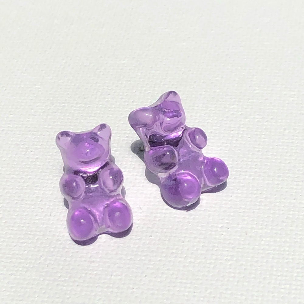 purple gummy bear studs